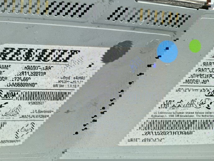  Unitate navigatie Dacia Logan II MCV BK (K52) [Fabr 2013-2022] Facelift 281152021R