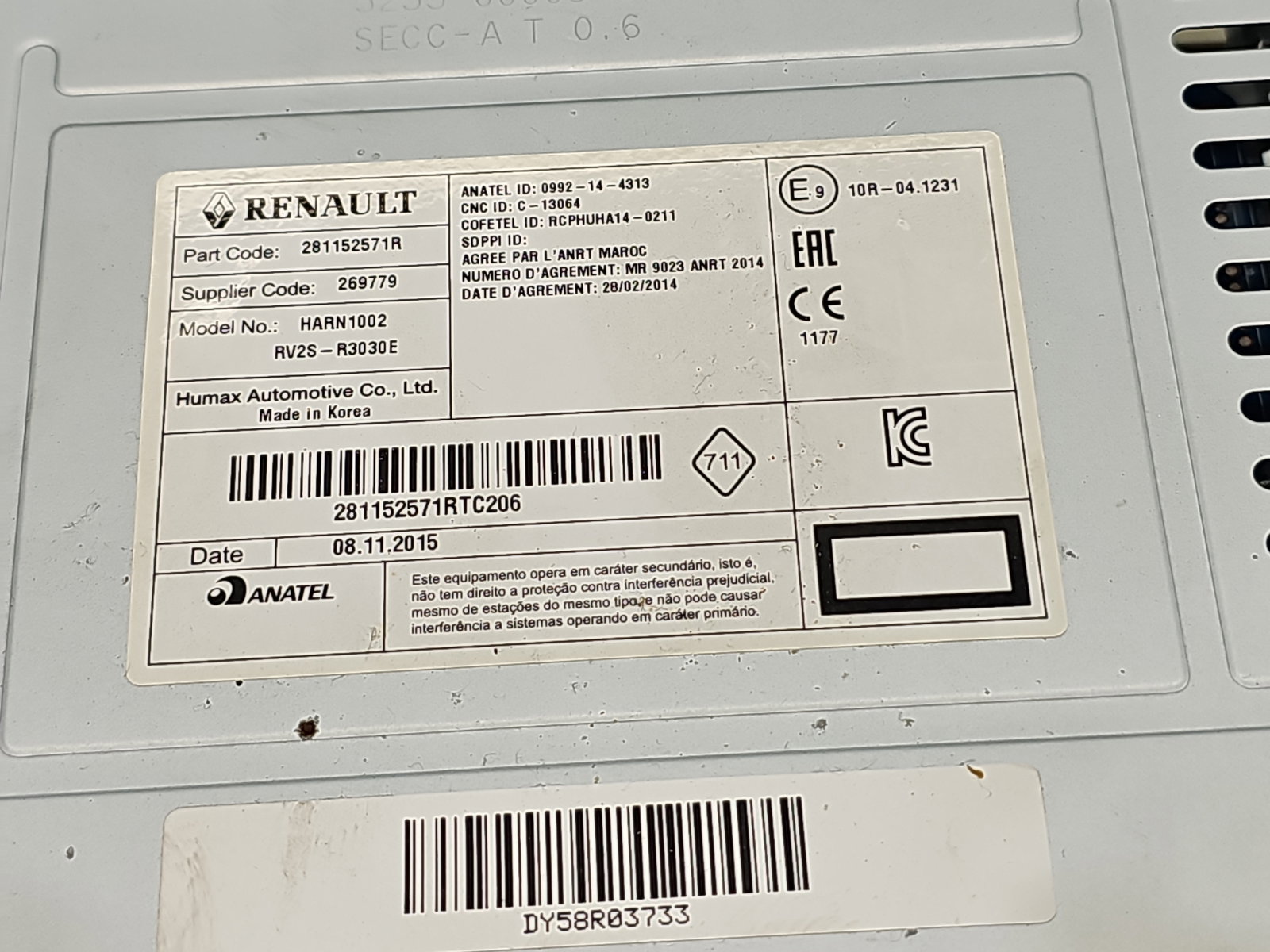 Radio CD Renault Clio 4 (B98) Hatchback [Fabr 2012-2020] 281152571R - imagine 5