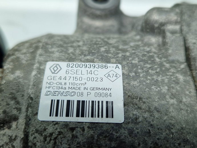 Compresor clima  Renault Scenic 3 [Fabr 2009-2015] 8200939386A 1.6 Benz K4M848 81KW / 110CP
