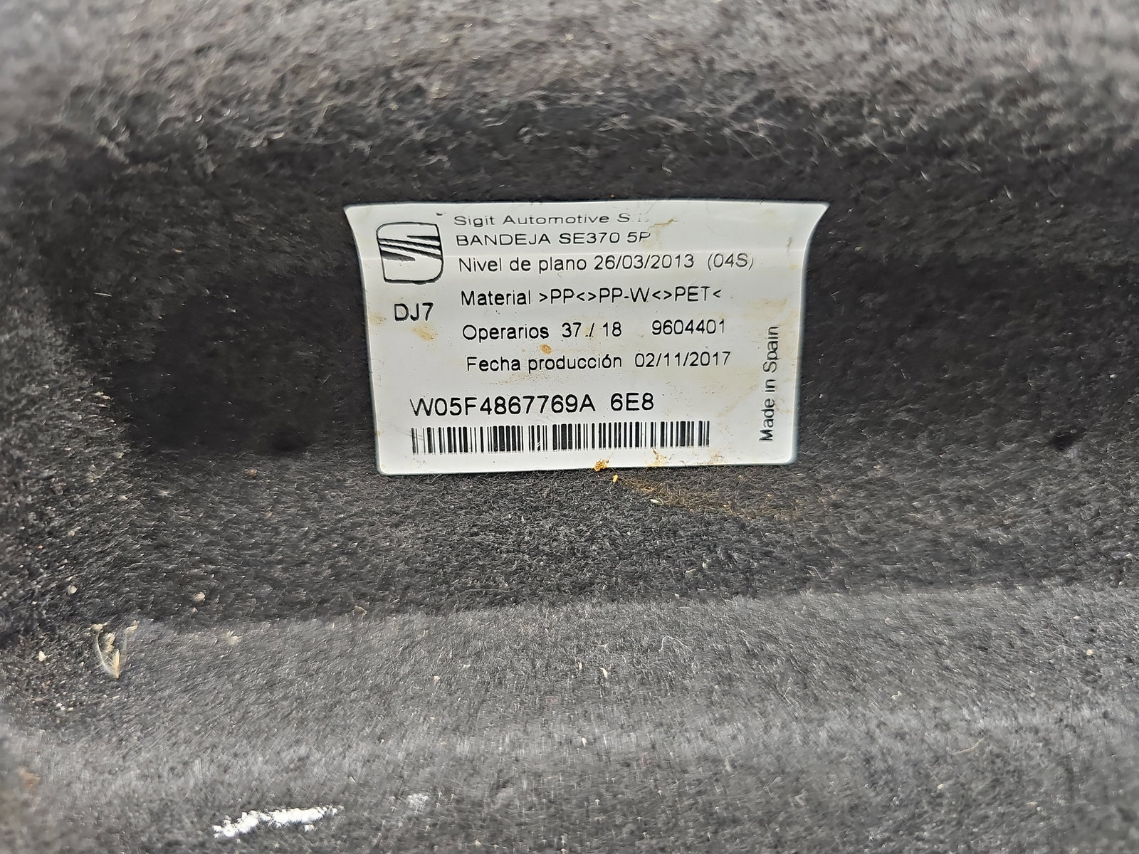 Polita portbagaj Seat Leon (5F1) [Fabr 2012-2018] 5F4867769A - imagine 6