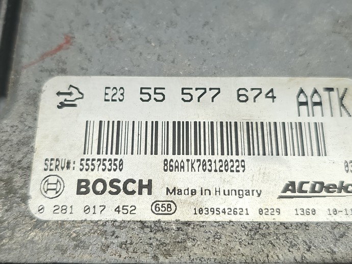 Calculator motor ECU Opel Astra J [Fabr 2009-2015] 55577674 2.0 CDTI A20DTH 118KW / 160CP
