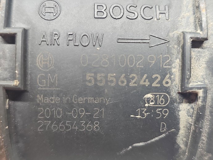 Debitmetru aer Opel Astra J [Fabr 2009-2015] 55572426 2.0 CDTI A20DTH 118KW / 160CP
