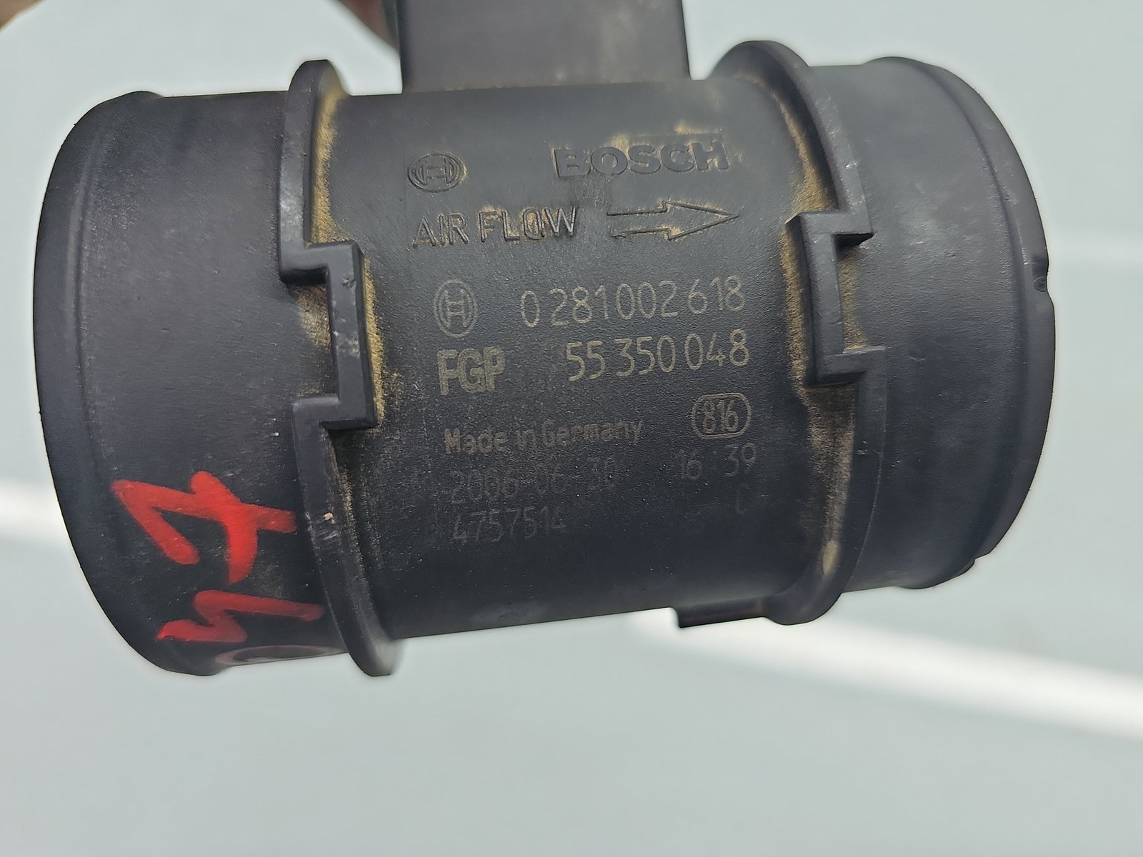 Debitmetru aer Opel Astra H [Fabr 2004-2009] 55350048 1.9 CDTI Z19DT 88KW / 120CP - imagine 6