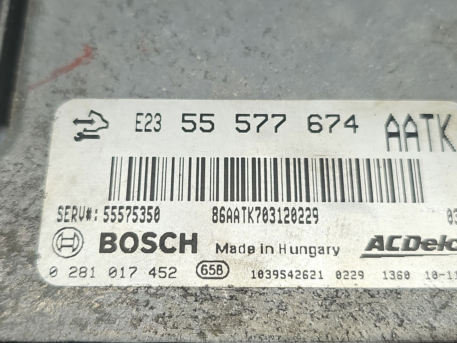 Calculator motor ECU Opel Insignia A [Fabr 2008-2016] 55577674 2.0 CDTI A20DTH 118KW / 160CP - imagine 2