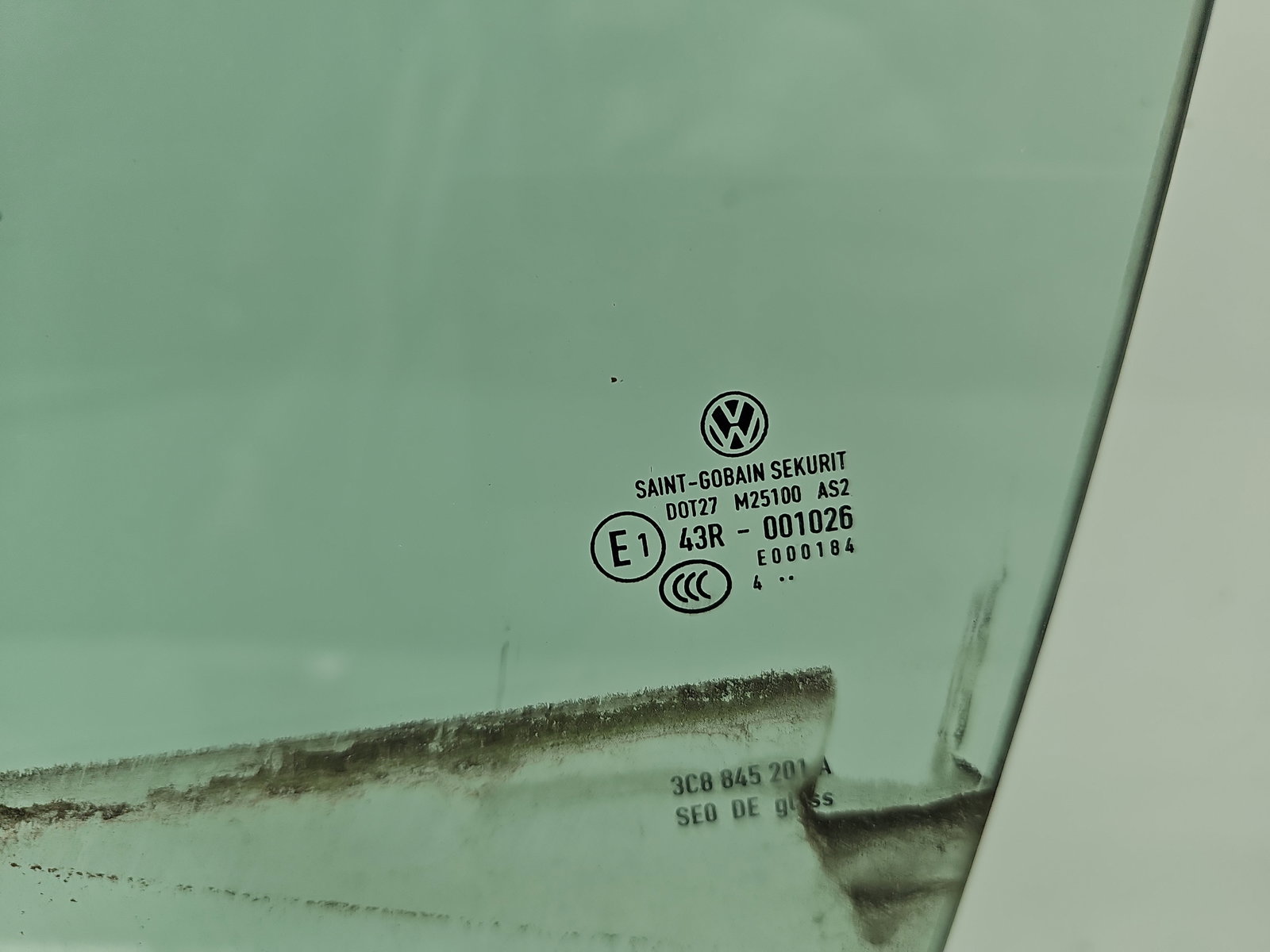 Geam usa stanga fata Volkswagen Passat CC (357) [Fabr 2008-2012] OEM - imagine 2