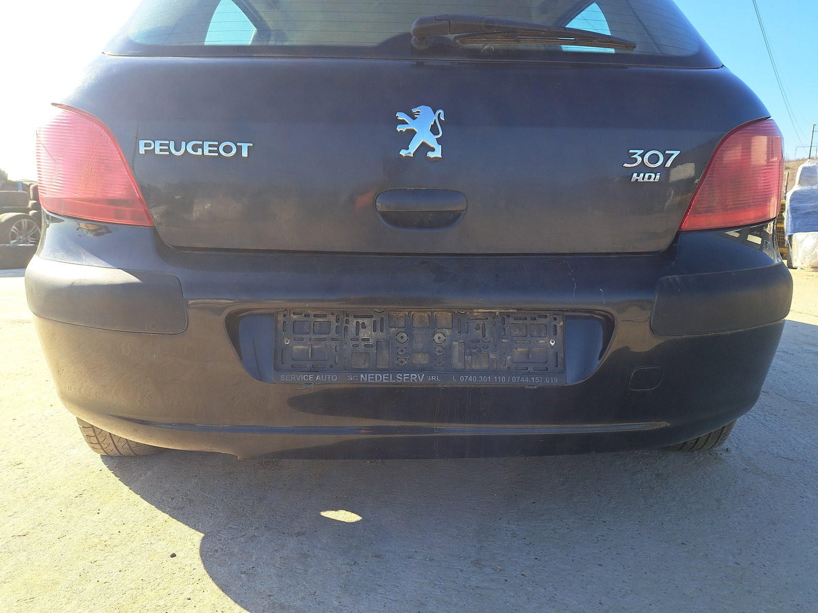 Bara spate PEUGEOT 307 [Fabr 1993-2003] Berlina NEGRU - imagine 1