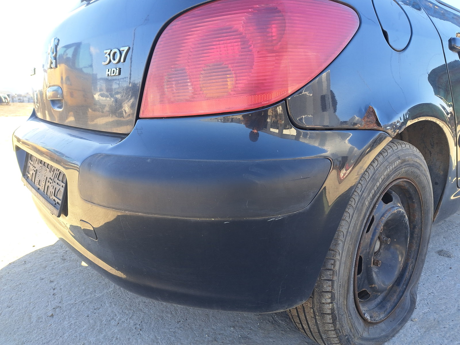 Bara spate PEUGEOT 307 [Fabr 1993-2003] Berlina NEGRU - imagine 2