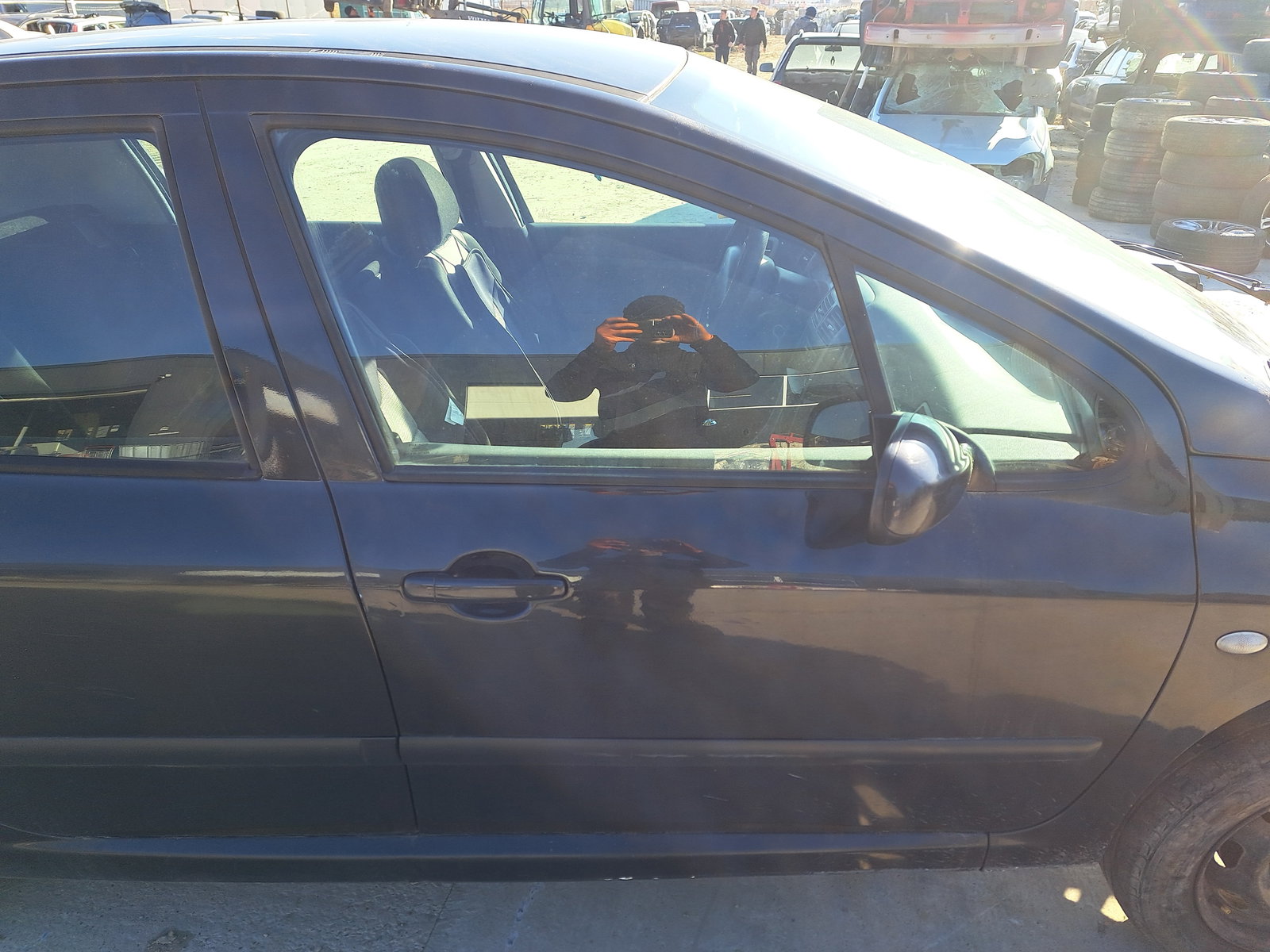 Usa dreapta fata PEUGEOT 307 [Fabr 1993-2003] Berlina NEGRU