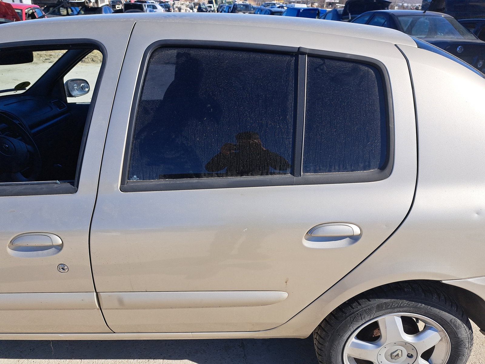 Usa stanga spate Renault Symbol / Thalia [Fabr 1998-2007] Berlina Galben - imagine 1