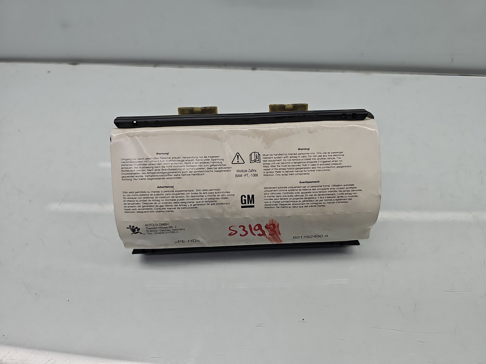 Airbag pasager Opel Zafira B (A05) [Fabr 2006-2011] 13111177 - imagine 1