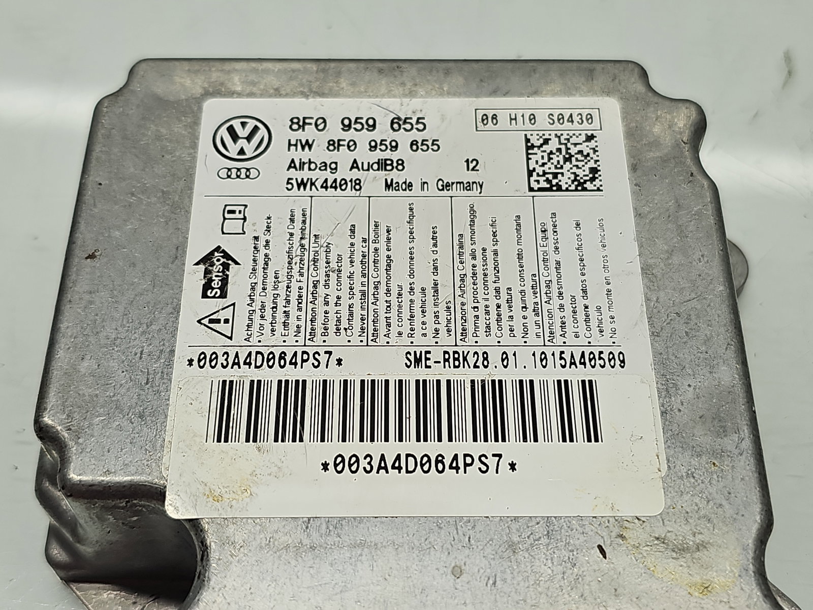 Calculator airbag AUDI A5 Cabriolet (8F7) [Fabr 2009-2015] 8F0959655 2.0 TDI CAHA 125KW / 170CP - imagine 5