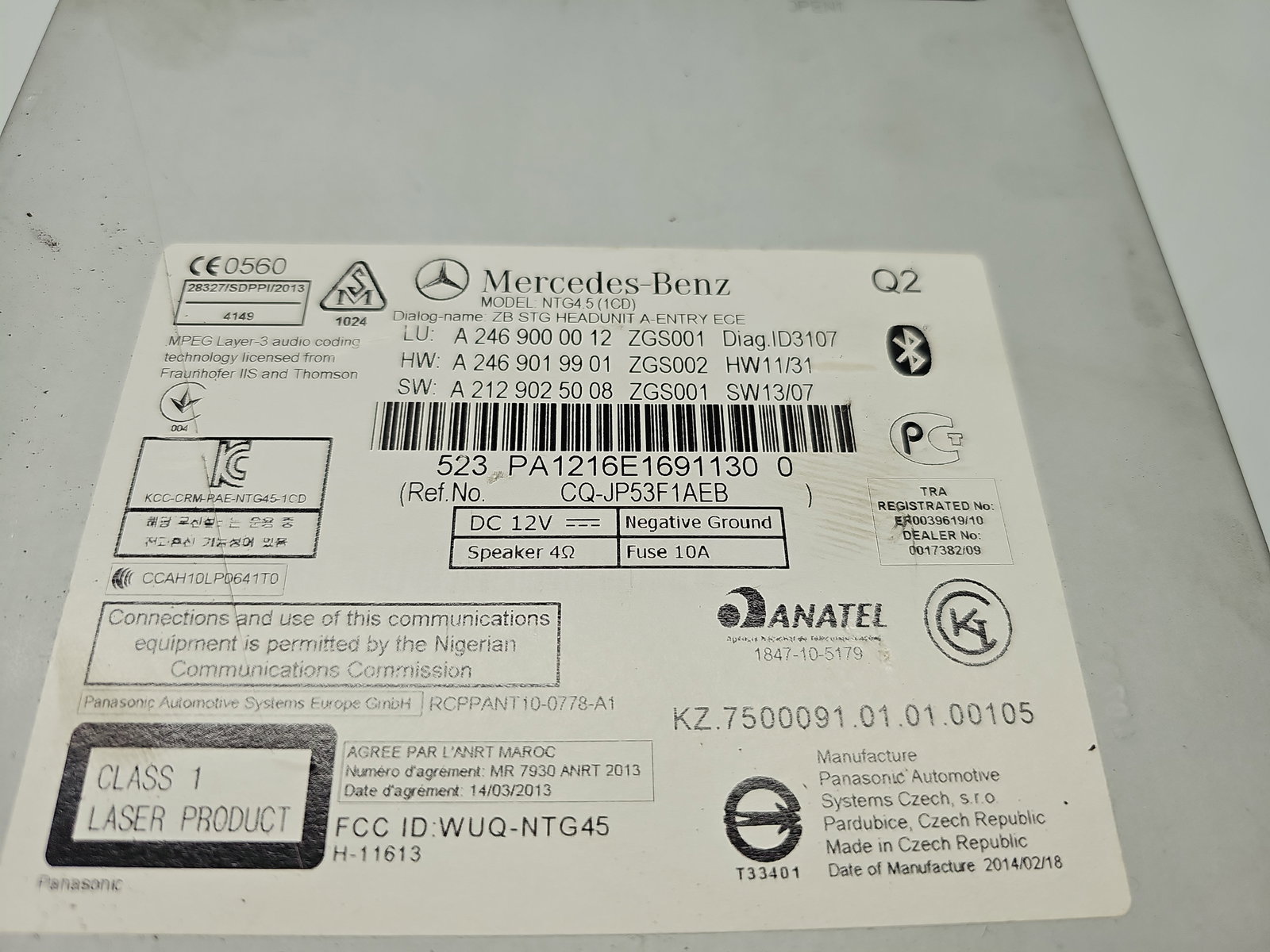 Radio CD cu navigatie Mercedes Clasa A (W176) [Fabr 2012-2018] A2469000012 - imagine 5