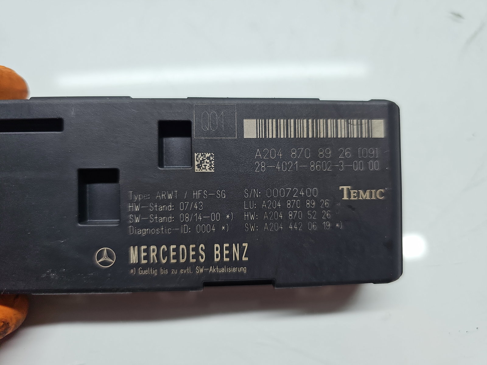 Modul confort Mercedes Clasa C (W204) [Fabr 2007-2014] A2048708926 - imagine 5