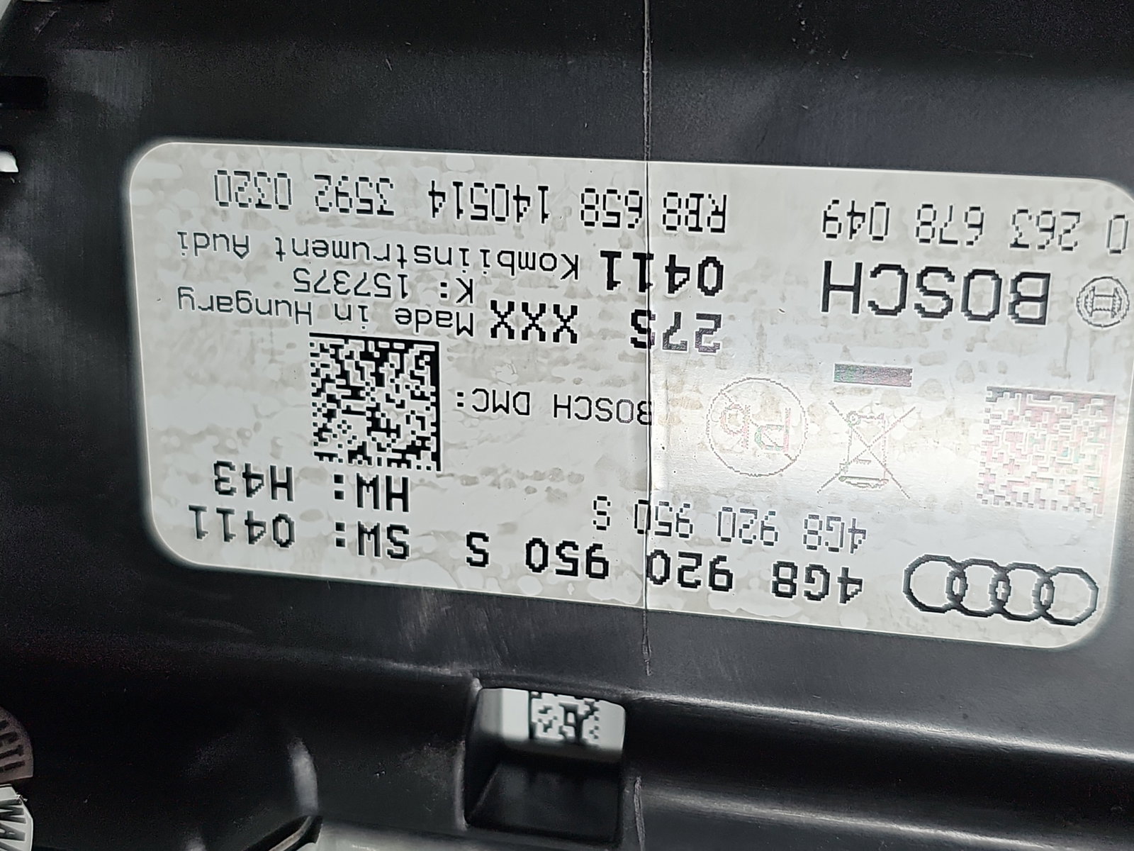 Ceas bord AUDI A6 (4G2, C7) S-line [Fabr 2012-2017] 4G8920950S - imagine 5