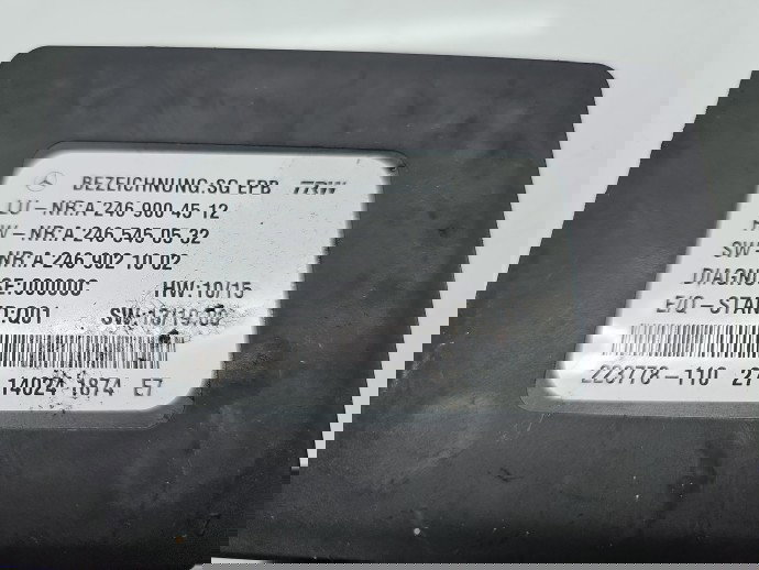 Calculator frana de mana Mercedes Clasa A (W176) [Fabr 2012-2018] A2469004512 1.5 CDI 607951 80KW / 109CP