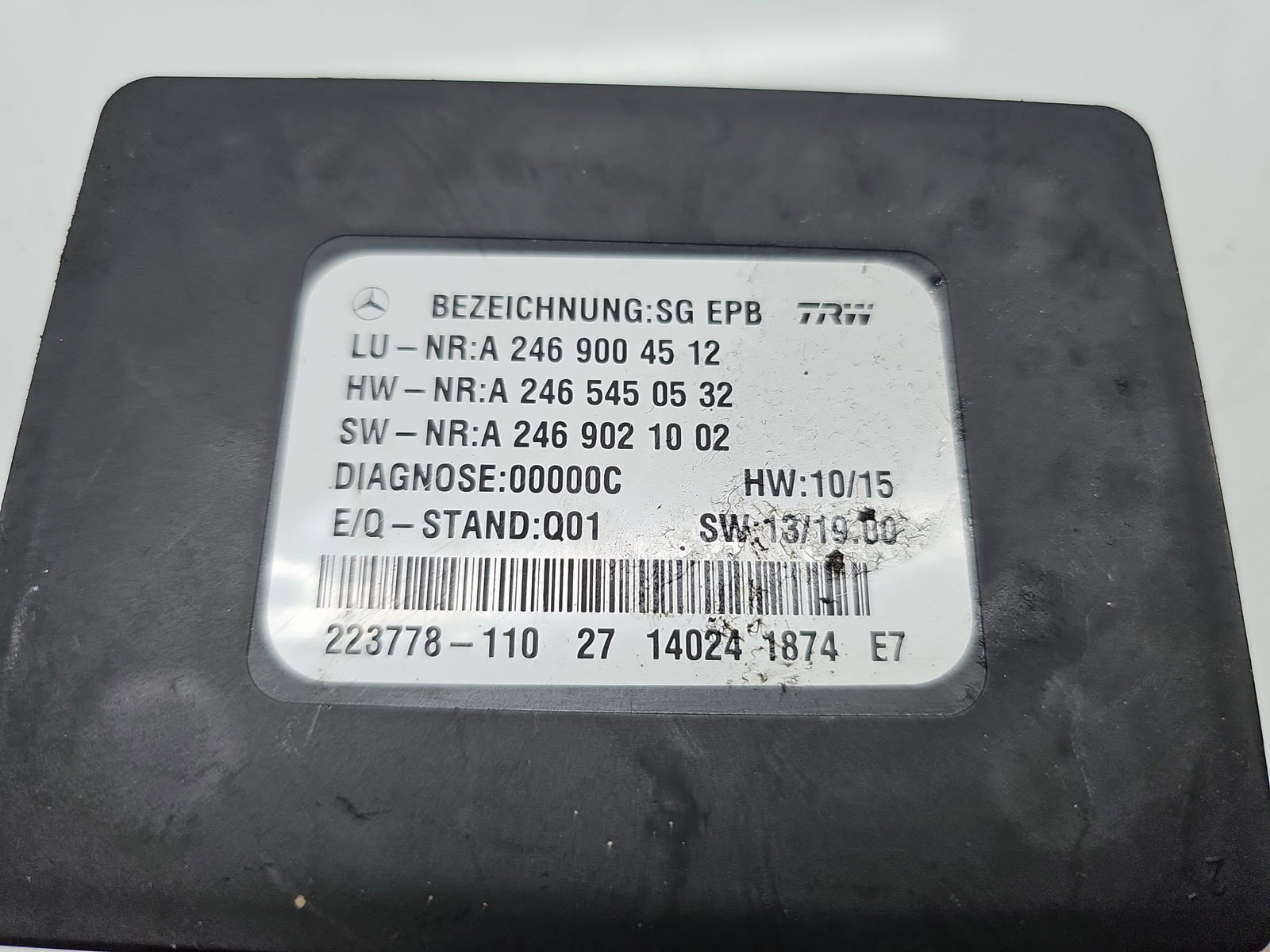 Calculator frana de mana Mercedes Clasa B (W246) [Fabr 2011-2018] A2469004512 1.5 CDI 607951 80KW / 109CP - imagine 2