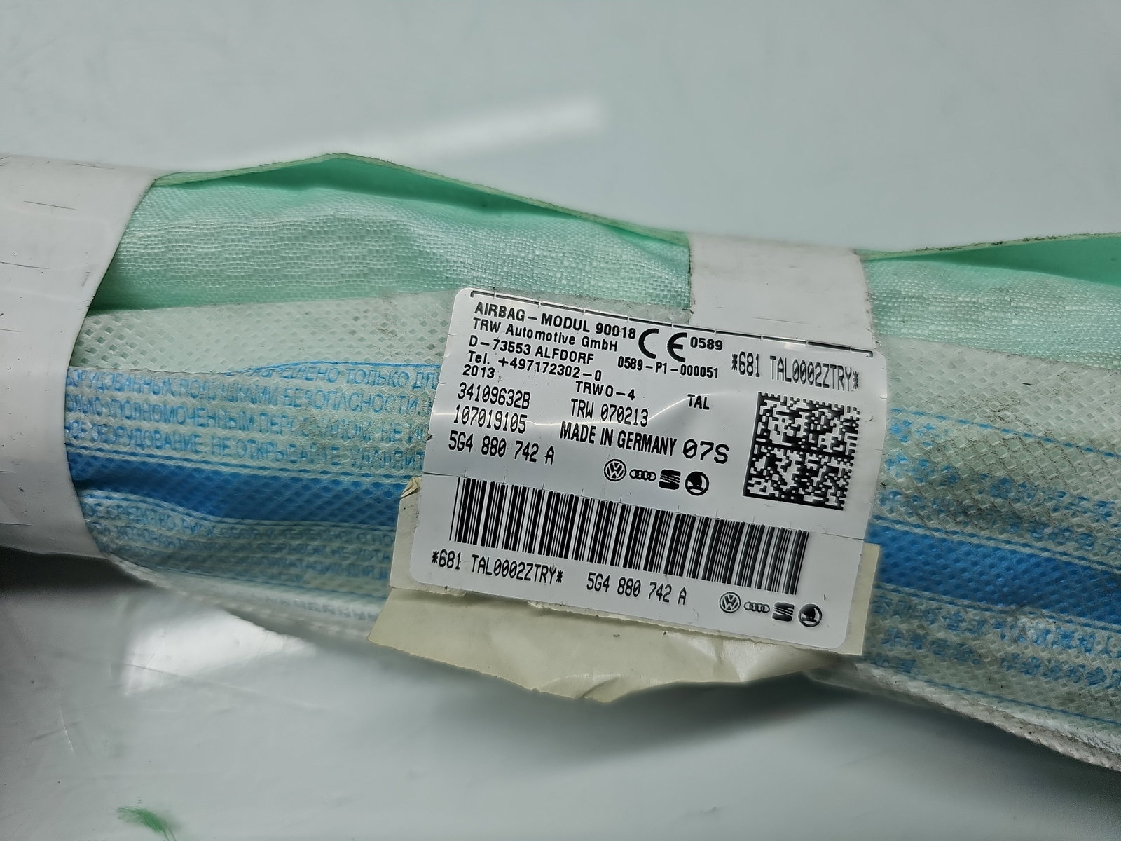 Airbag cortina dreapta Volkswagen Golf 7 (5G) [Fabr 2014-prezent] 5G4880742A - imagine 4