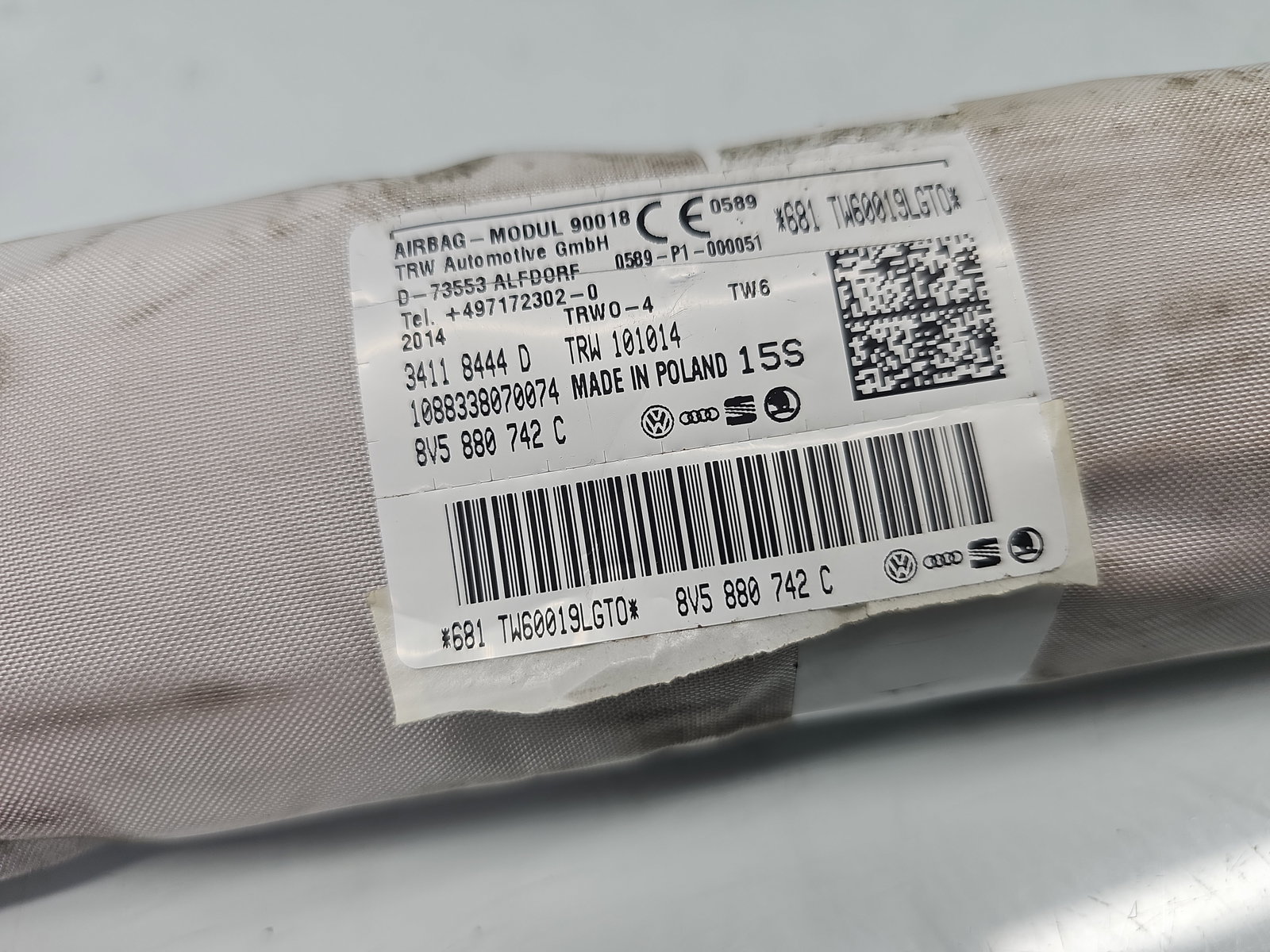 Airbag cortina dreapta AUDI A3 (8VS) [Fabr 2013-prezent] 8V5880742C - imagine 4