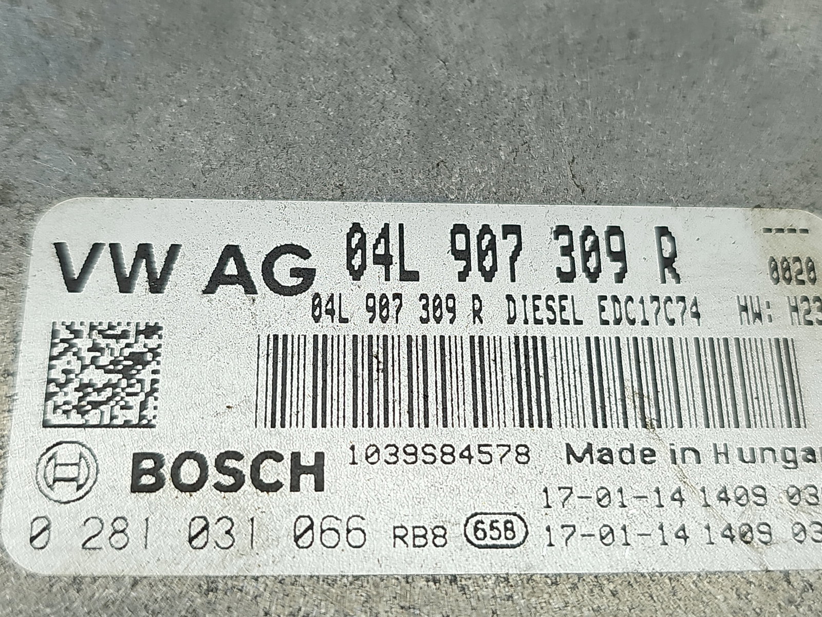 Calculator motor ECU Skoda Octavia 3 (5E3) [Fabr 2012-2020] 04L907309R 2.0 TDI CRMB 110KW / 150CP - imagine 4