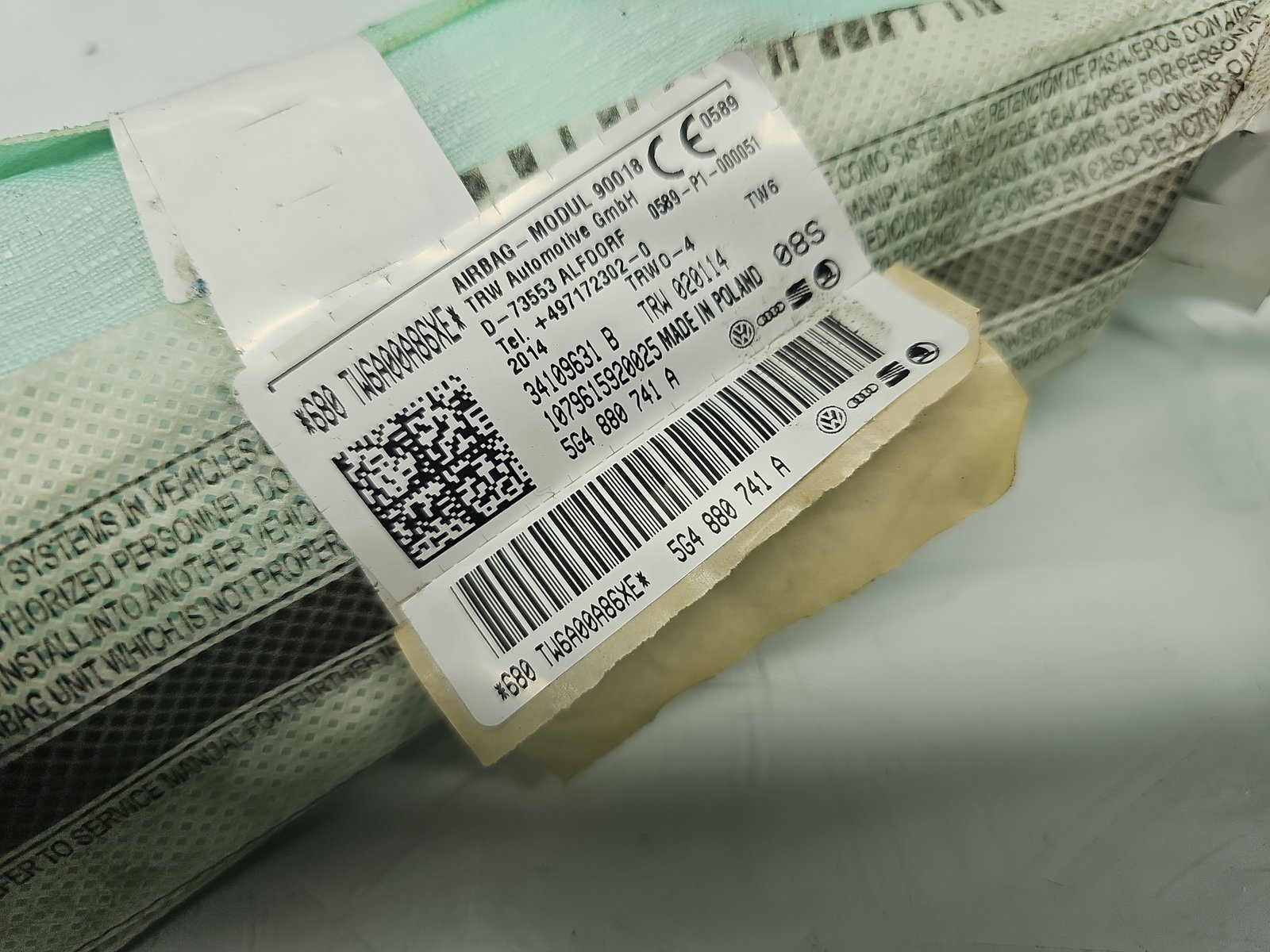 Airbag cortina stanga Volkswagen Golf 7 (5G) [Fabr 2014-prezent] 5G4880741A - imagine 5