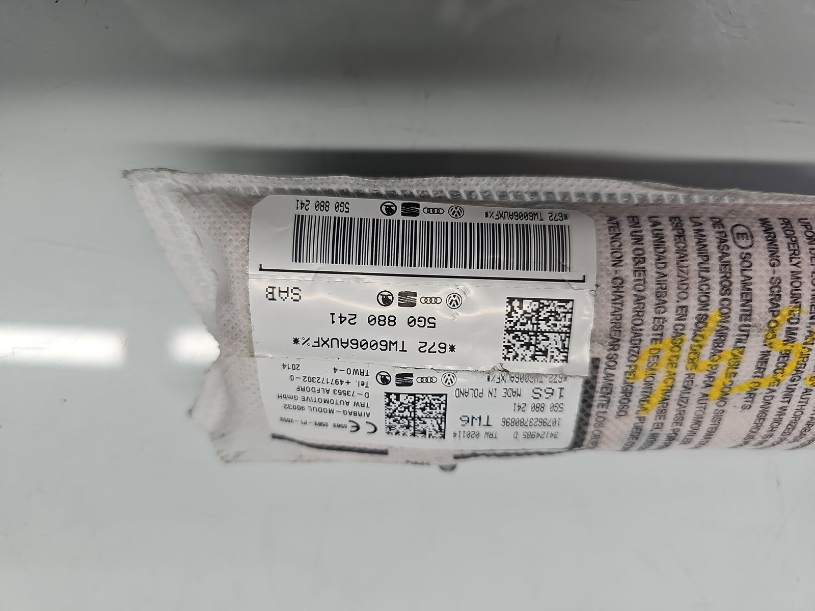 Airbag lateral stanga Volkswagen Golf 7 (5G) [Fabr 2014-prezent] 5G0880241 - imagine 4