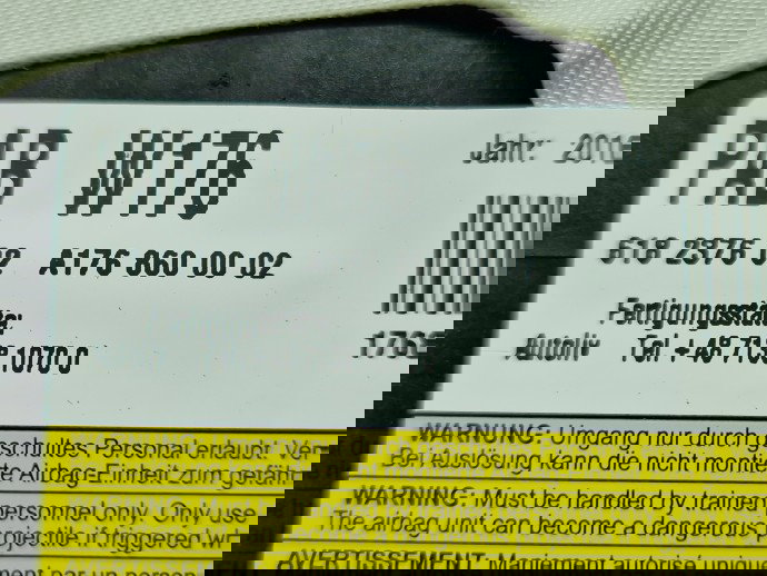 Airbag pasager Mercedes Clasa A (W176) [Fabr 2012-2018] A1768600002