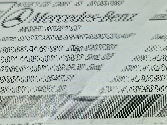 Radio CD Mercedes Clasa A (W176) [Fabr 2012-2018] A2469007418