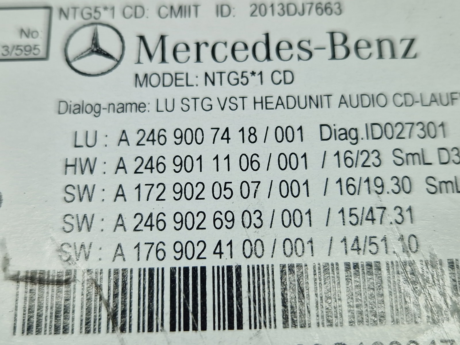 Radio CD Mercedes Clasa A (W176) [Fabr 2012-2018] A2469007418 - imagine 6
