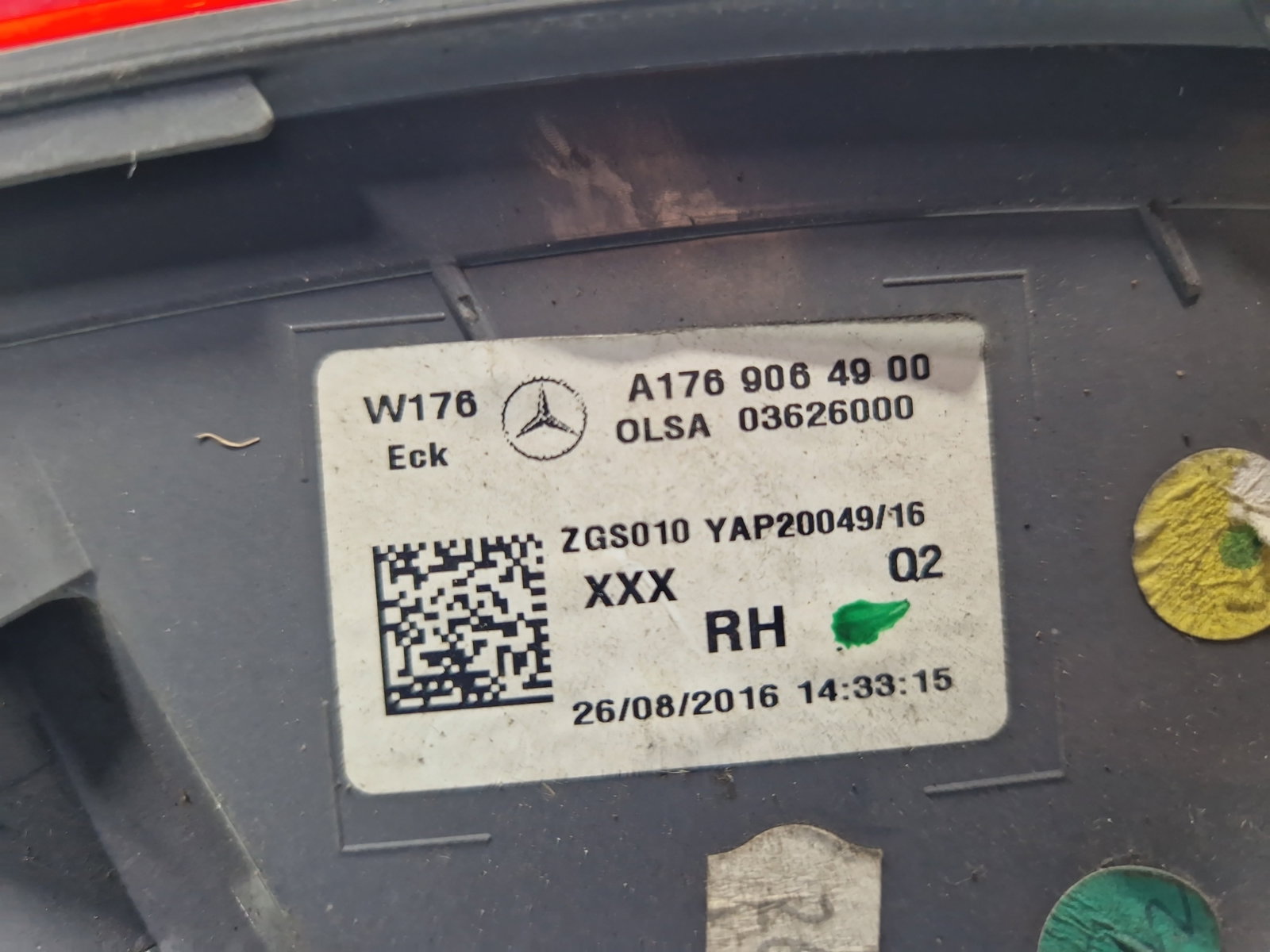 Stop aripa dreapta Mercedes Clasa A (W176) [Fabr 2012-2018] A1769064900 - imagine 6