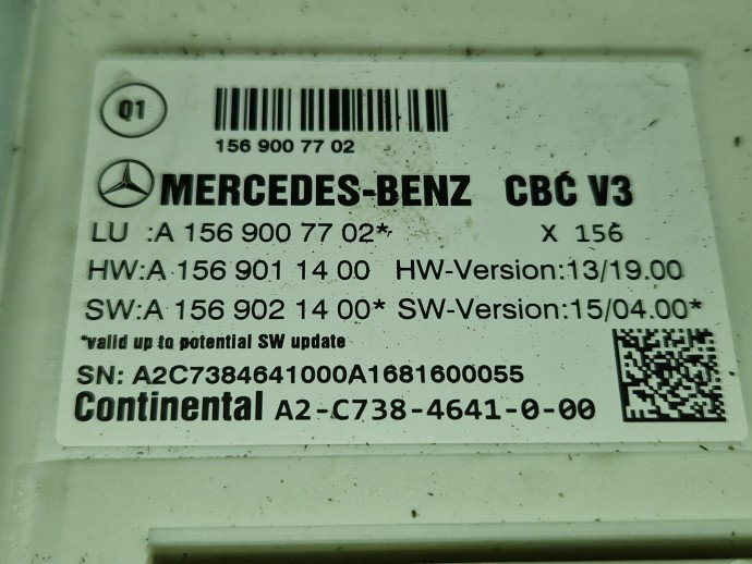 Modul confort Mercedes Clasa A (W176) [Fabr 2012-2018] A1569007702