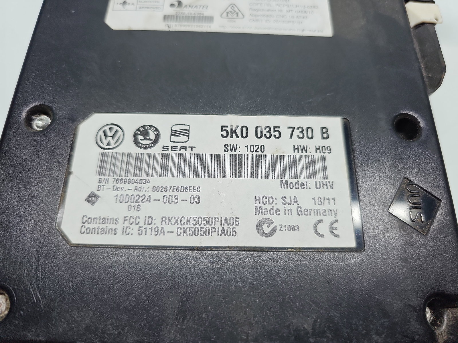 Modul confort Volkswagen Tiguan (5N) [Fabr 2007-2016] 5K0035730B - imagine 4