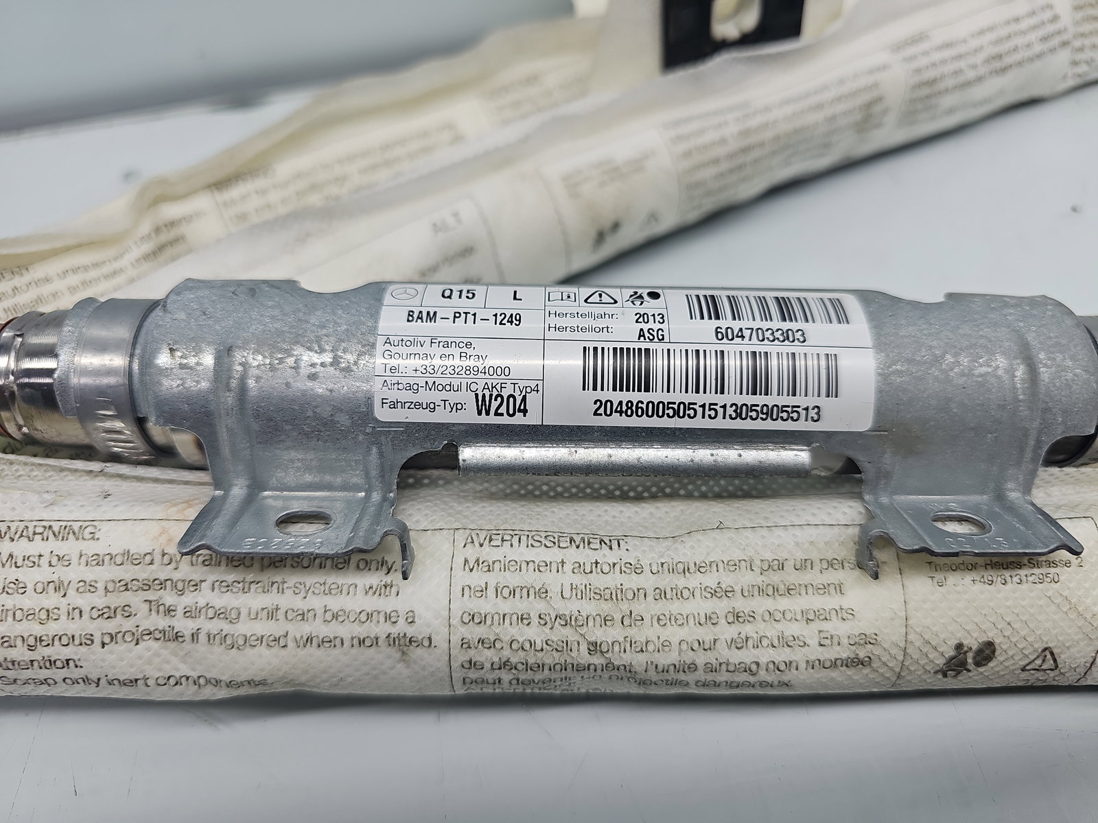 Airbag cortina stanga Mercedes Clasa C (W204) [Fabr 2007-2014] 604703303 - imagine 4