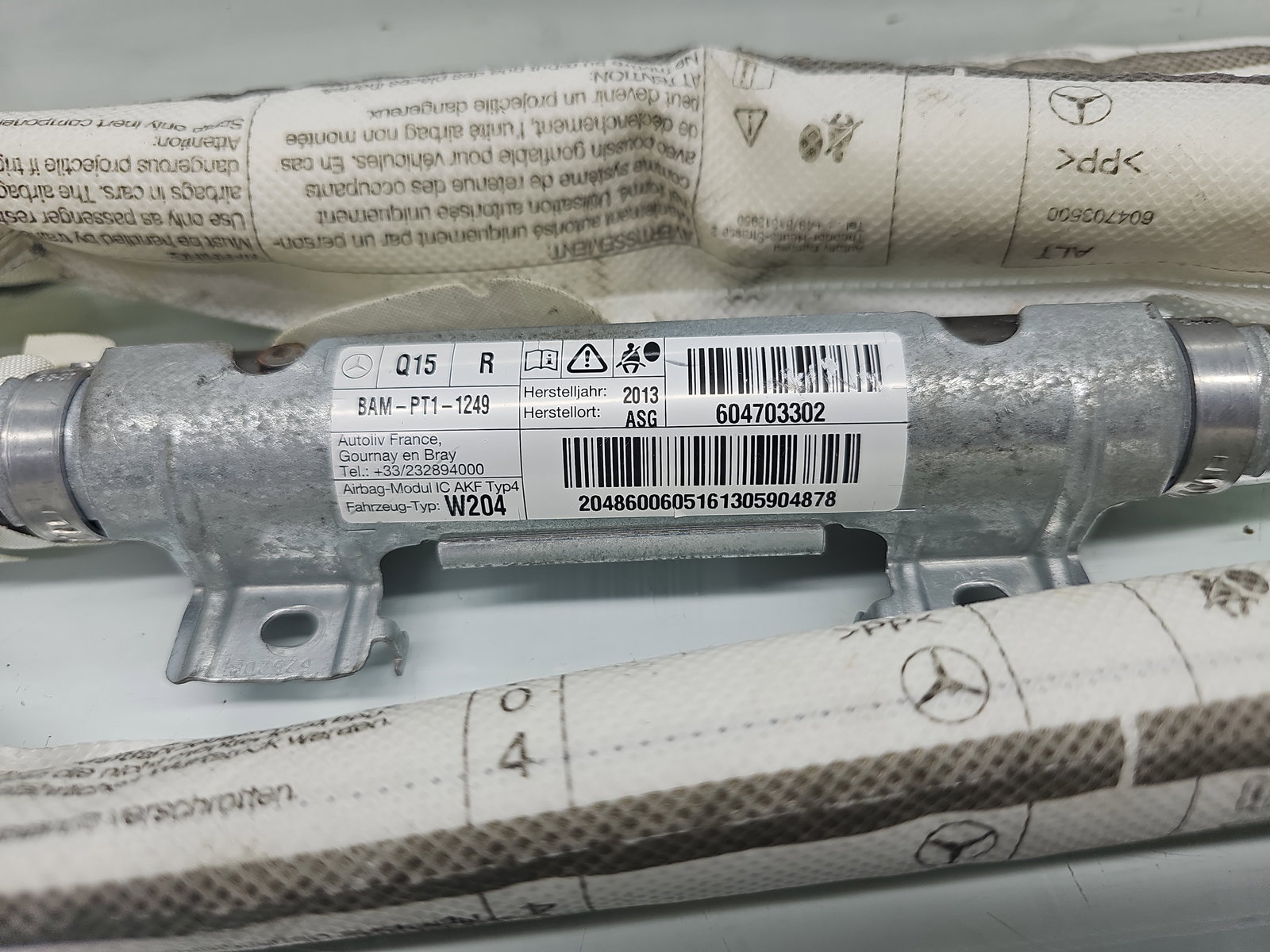 Airbag cortina dreapta Mercedes Clasa C (W204) [Fabr 2007-2014] 604703302 - imagine 4