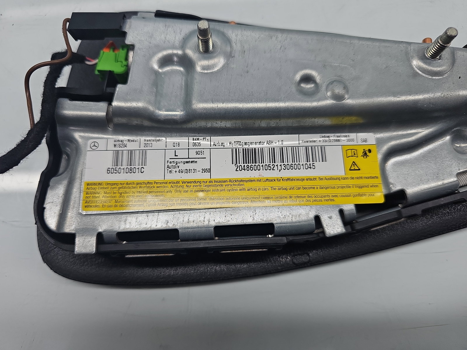 Airbag lateral stanga Mercedes Clasa C (W204) [Fabr 2007-2014] 605010801C - imagine 5