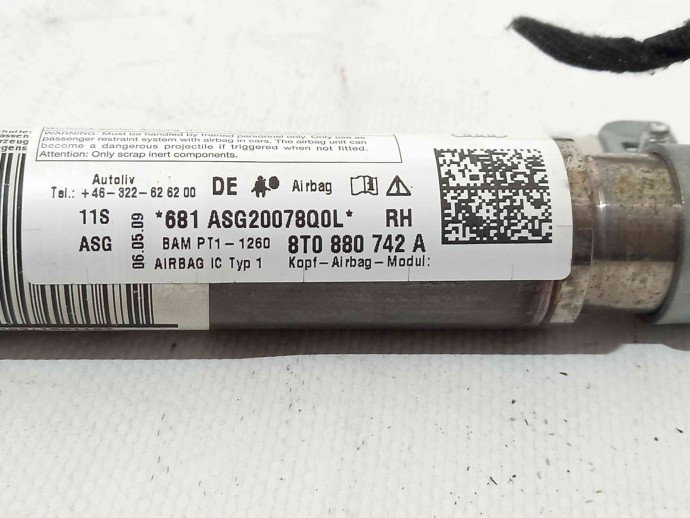 Airbag cortina dreapta 8T0880742A Audi A5 (8T3) [Fabr 2007-2015] 2.0 CAHA
