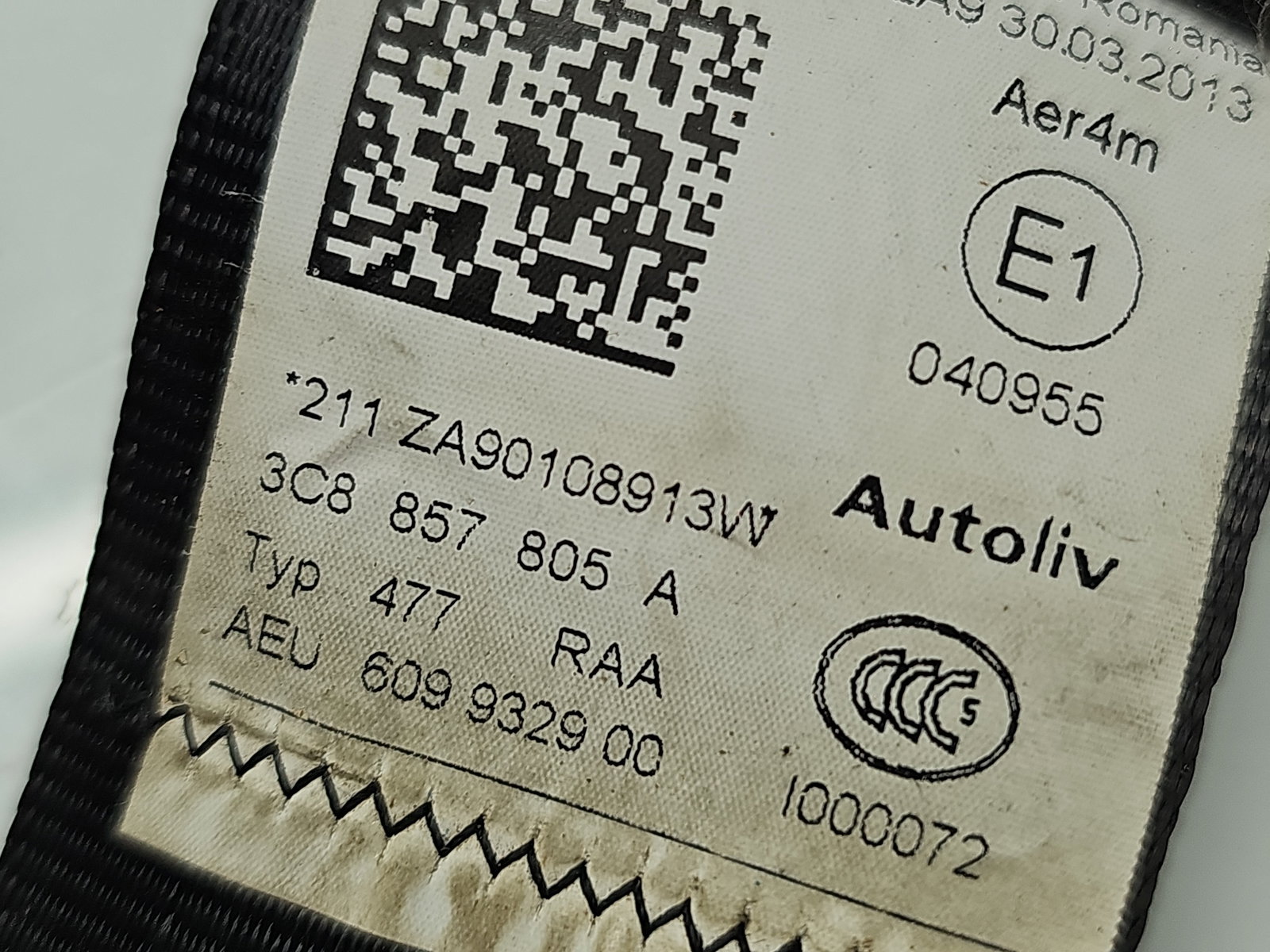 Centura stanga spate Volkswagen Passat CC (358) [Fabr 2012-2016] 3C8857805A - imagine 4