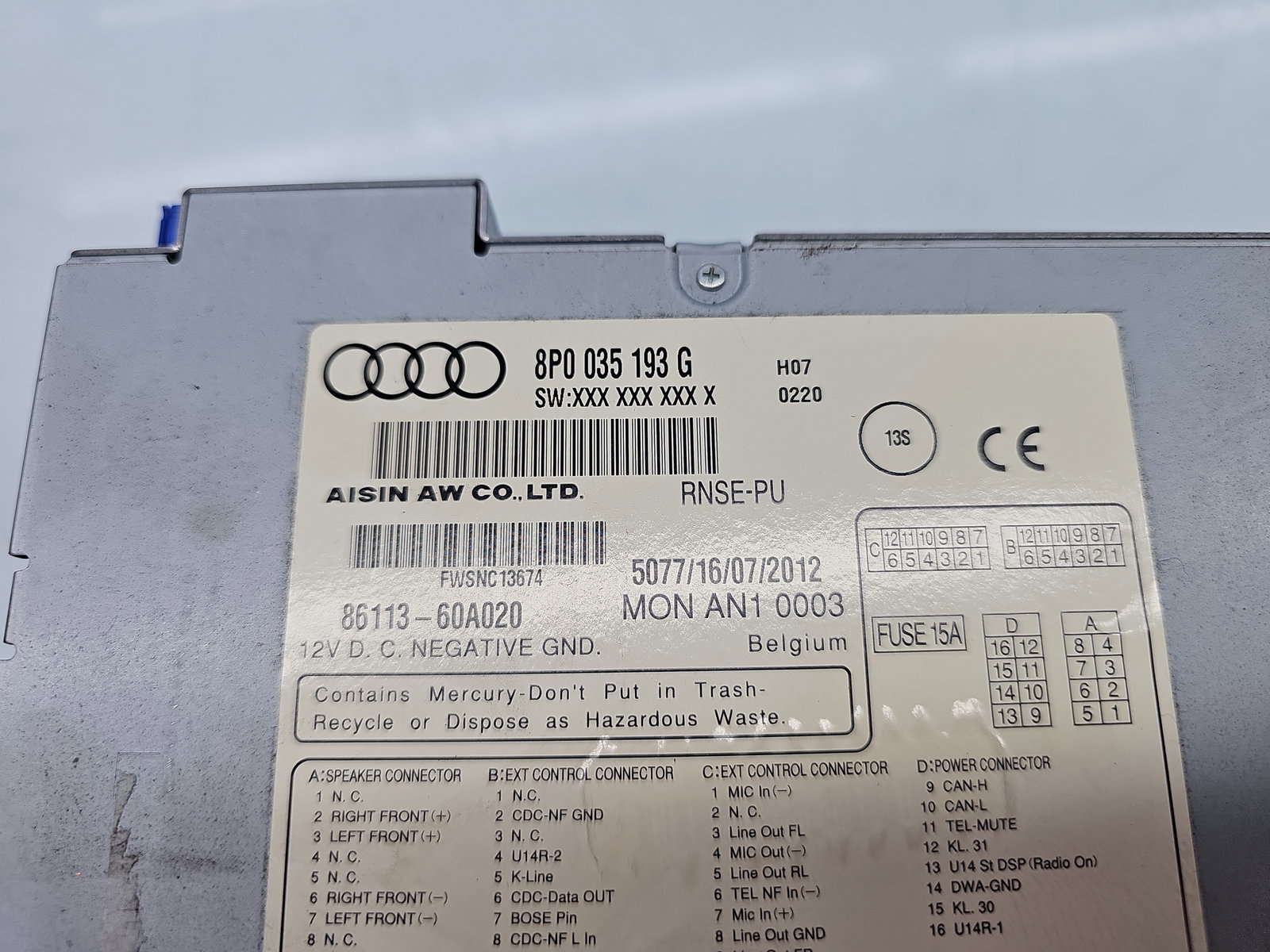 Radio CD cu navigatie AUDI A3 Sportback (8PA) [Fabr 2004-2013] 8P0035193G - imagine 5