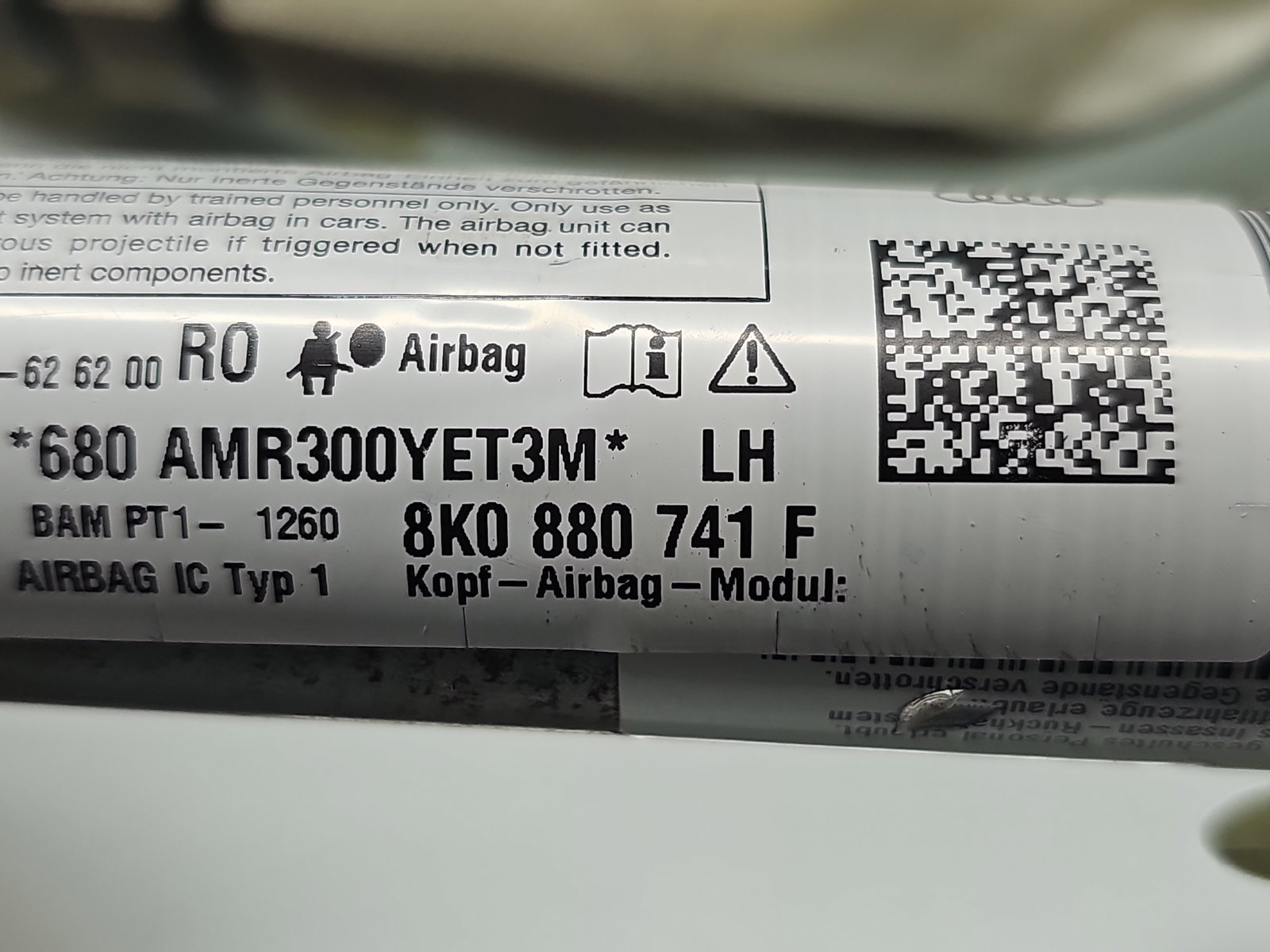 Airbag cortina stanga AUDI A4 (8K2, B8.5) [Fabr 2008-2015] 8K880741F - imagine 5