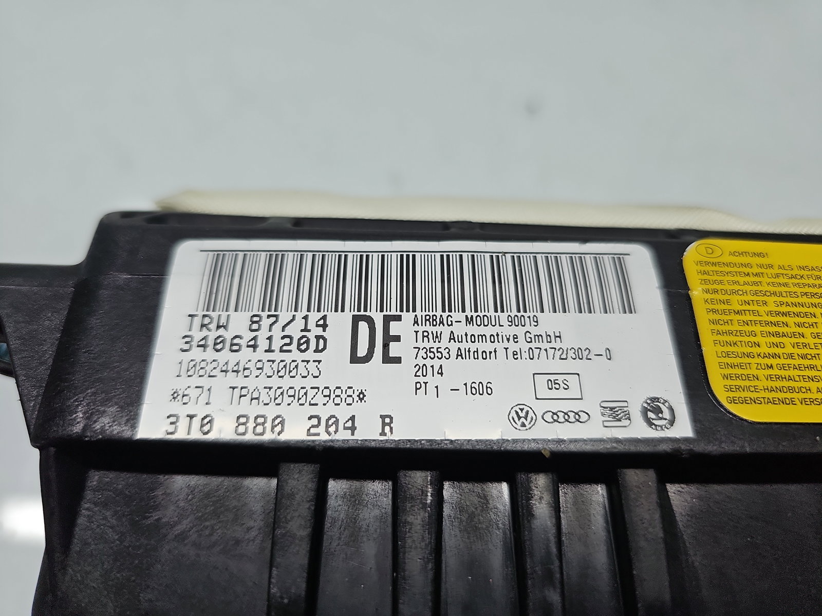 Airbag pasager Skoda Superb II (3T5) [Fabr 2009-2015] 3T0880204B - imagine 4