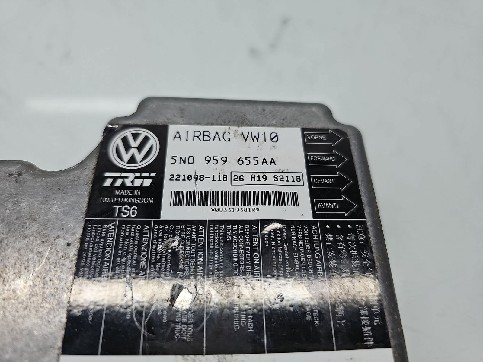 Calculator airbag Volkswagen Passat B7 (362) [Fabr 2010-2014] 5N0959655AA 2.0 TDI CFFB 103KW / 140CP - imagine 2