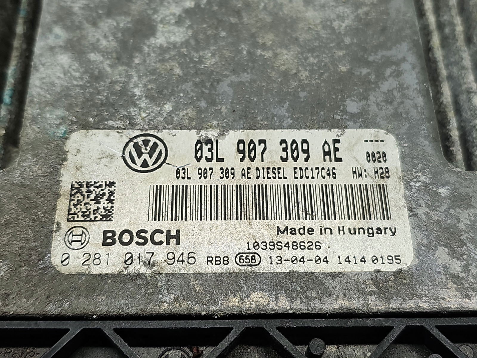Calculator motor ECU Volkswagen Tiguan (5N) [Fabr 2007-2016] 03L907309AE 2.0 TDI CFFB 103KW / 140CP - imagine 2