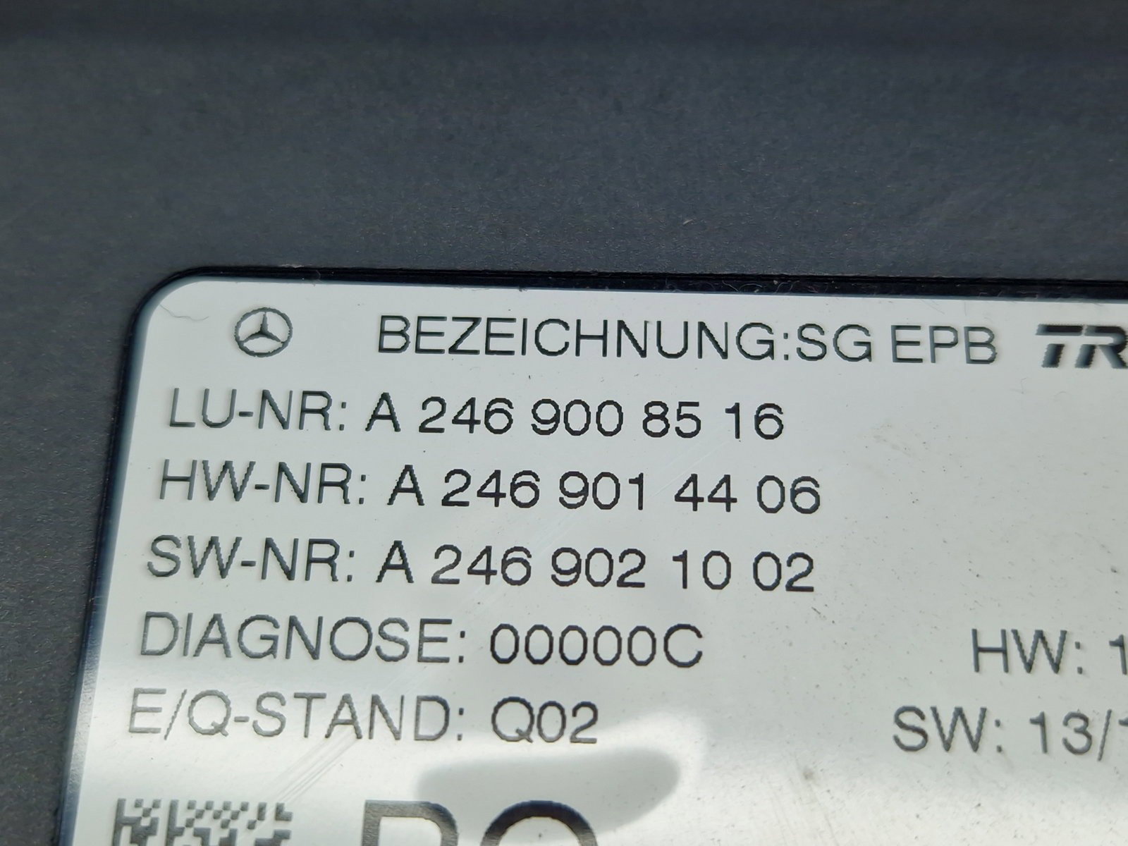 Calculator frana de mana Mercedes Clasa GLA (X156) [Fabr 2013-prezent] A2469008516 1.5 CDI 607951 80KW / 109CP - imagine 2