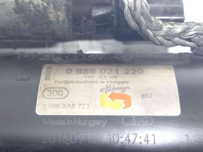 Electromotor 0986021220 Audi A4 (8EC, B7) [Fabr 2004-2008] 2.0 BLB