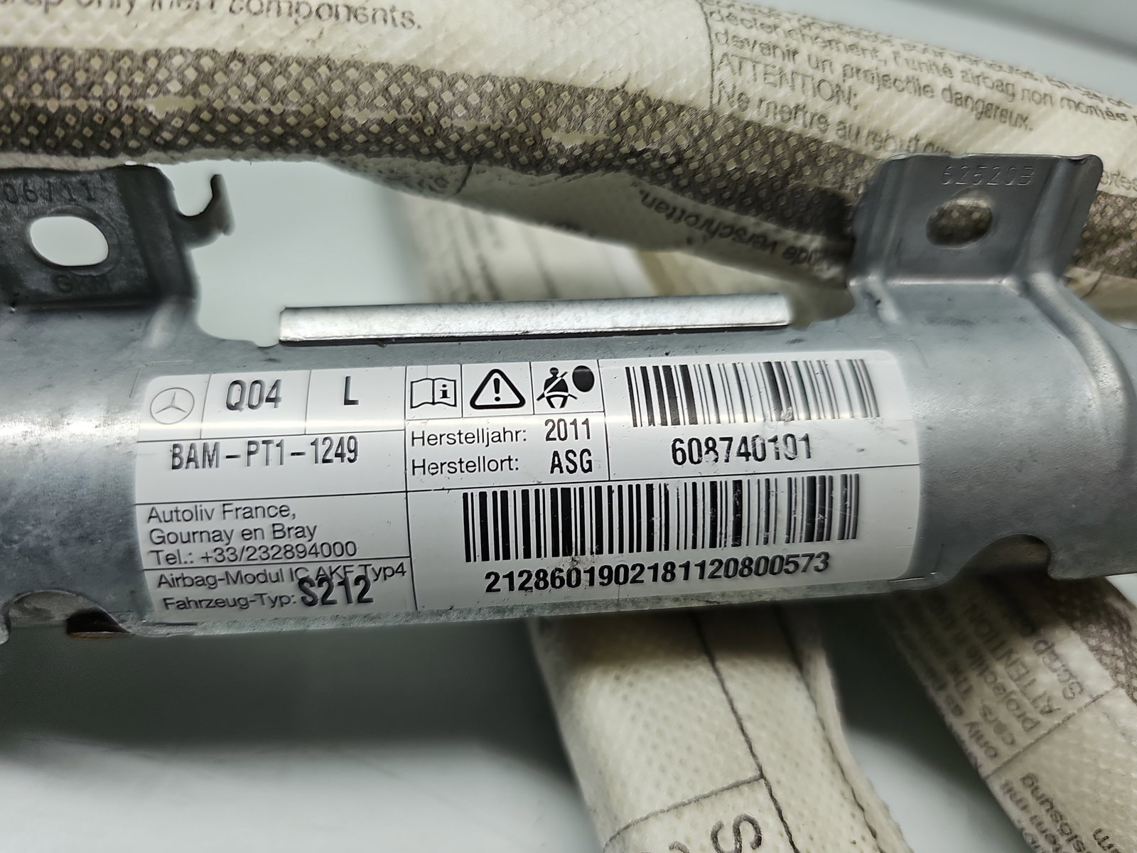 Airbag cortina stanga Mercedes Clasa E (W212) [Fabr 2009-2016] 608740101 - imagine 4