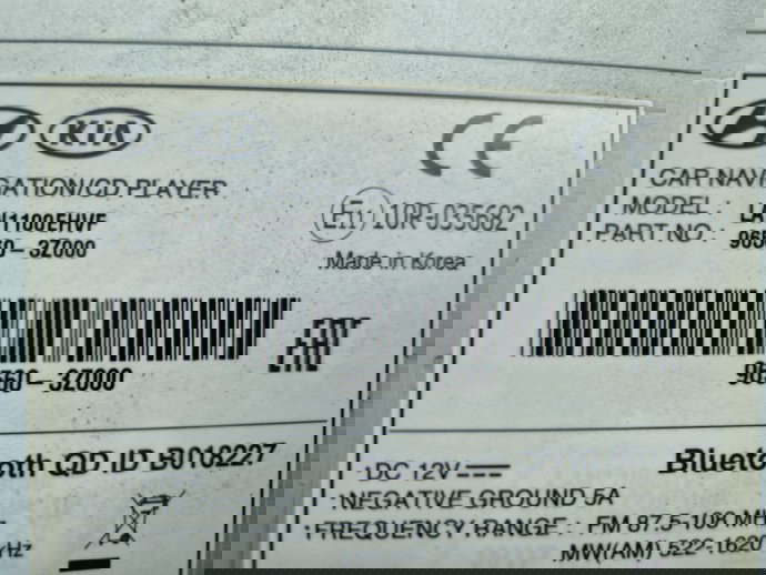 Radio CD cu navigatie Hyundai i40 Wagon [Fabr 2012-2019] 96560-3Z000