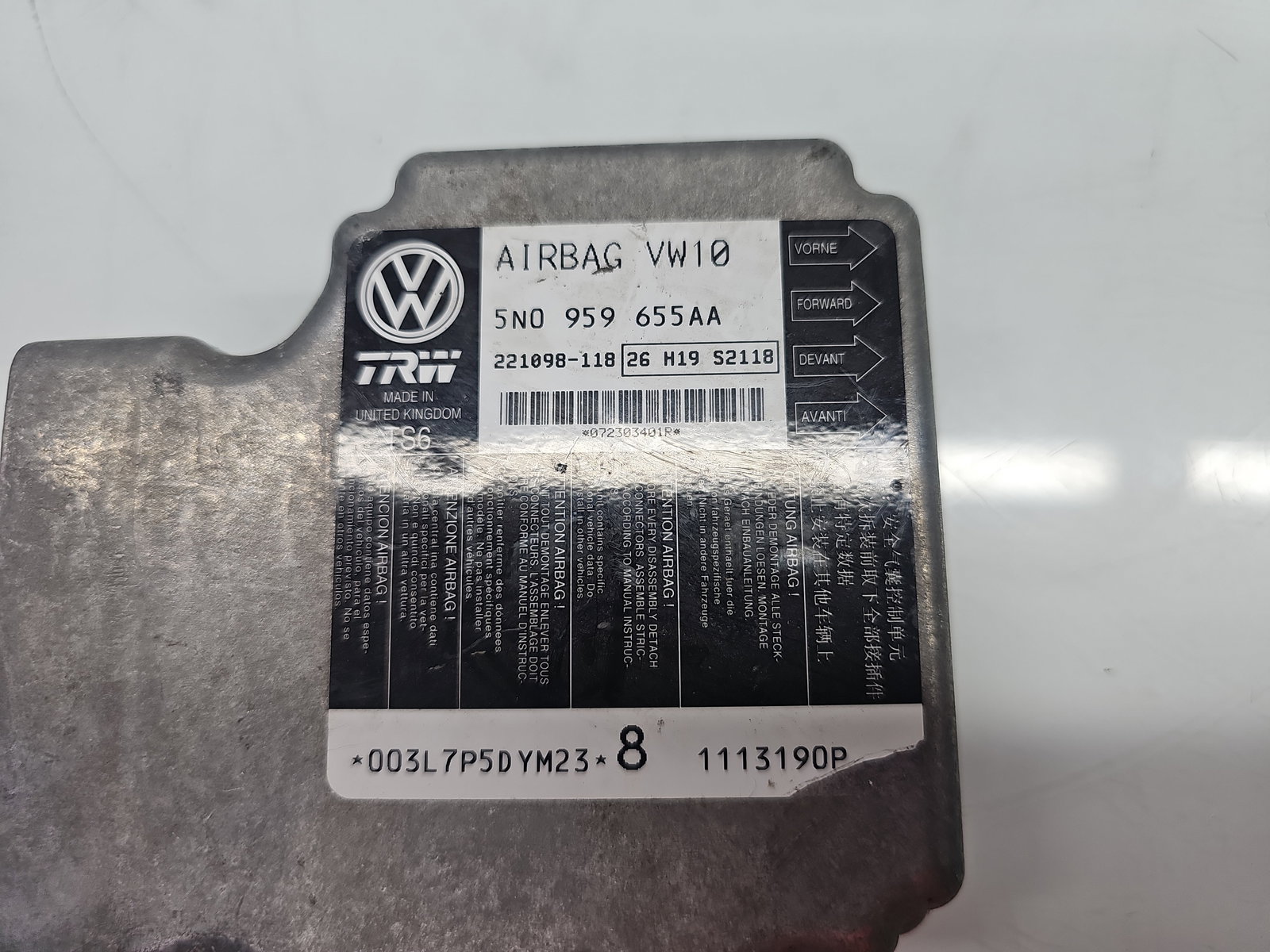 Calculator airbag Volkswagen Passat B7 (365) [Fabr 2010-2014] 5N0959655AA 2.0 TDI CFFB 103KW / 140CP - imagine 5