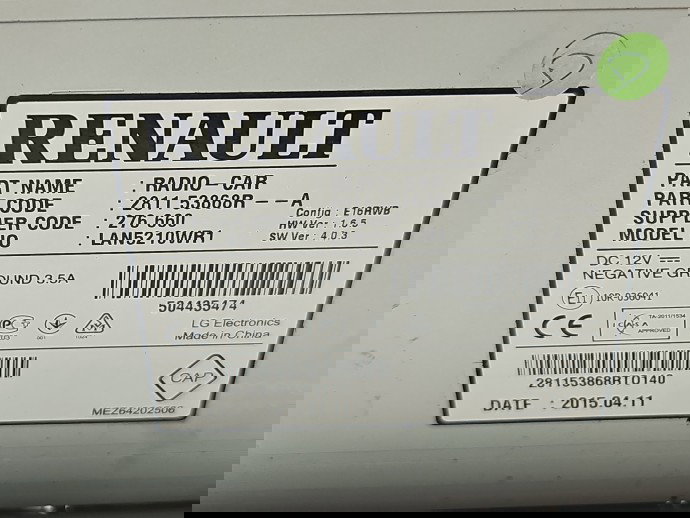 Radio CD cu navigatie Renault Clio 4 [Fabr 2012-2020] 281153868R