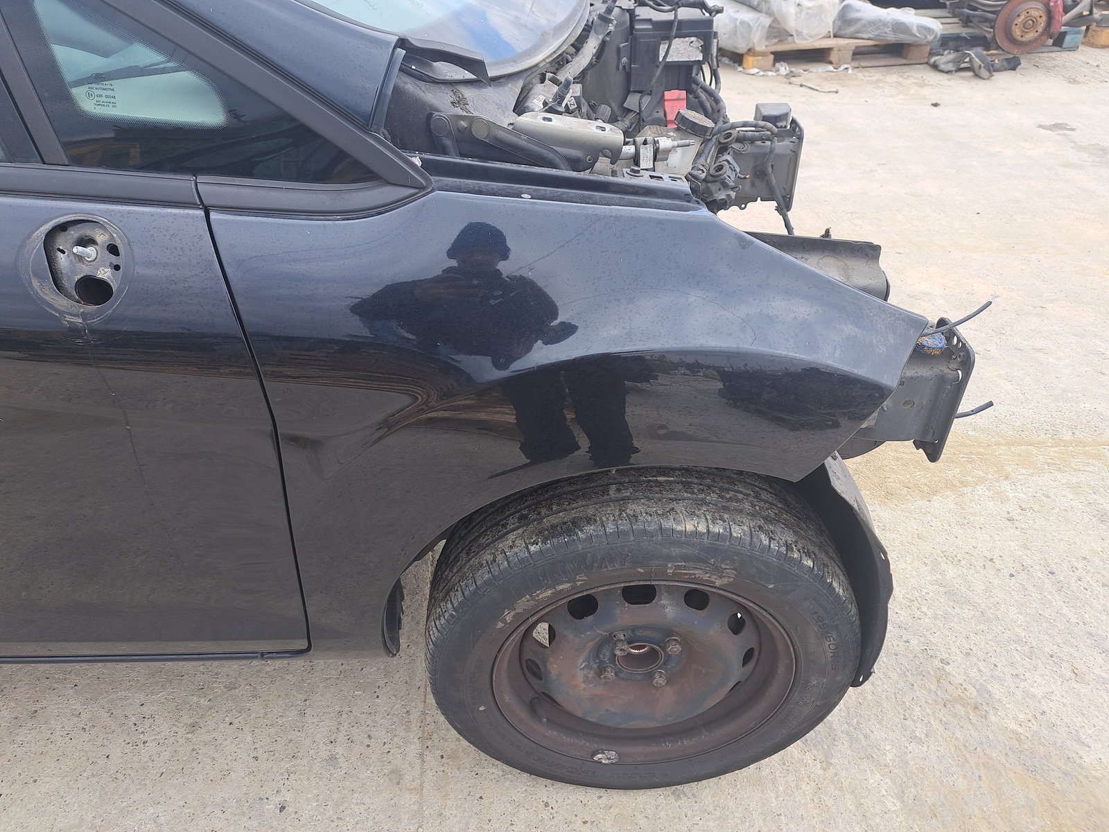 Aripa dreapta fata Ford Fiesta 6 [Fabr 2008-2019] Panther Black Metal - imagine 1