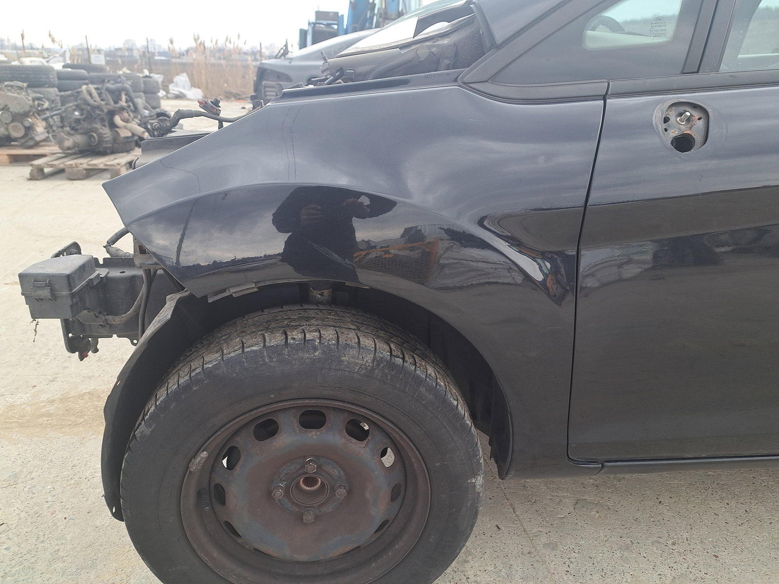 Aripa stanga fata Ford Fiesta 6 [Fabr 2008-2019] Panther Black Metal - imagine 1