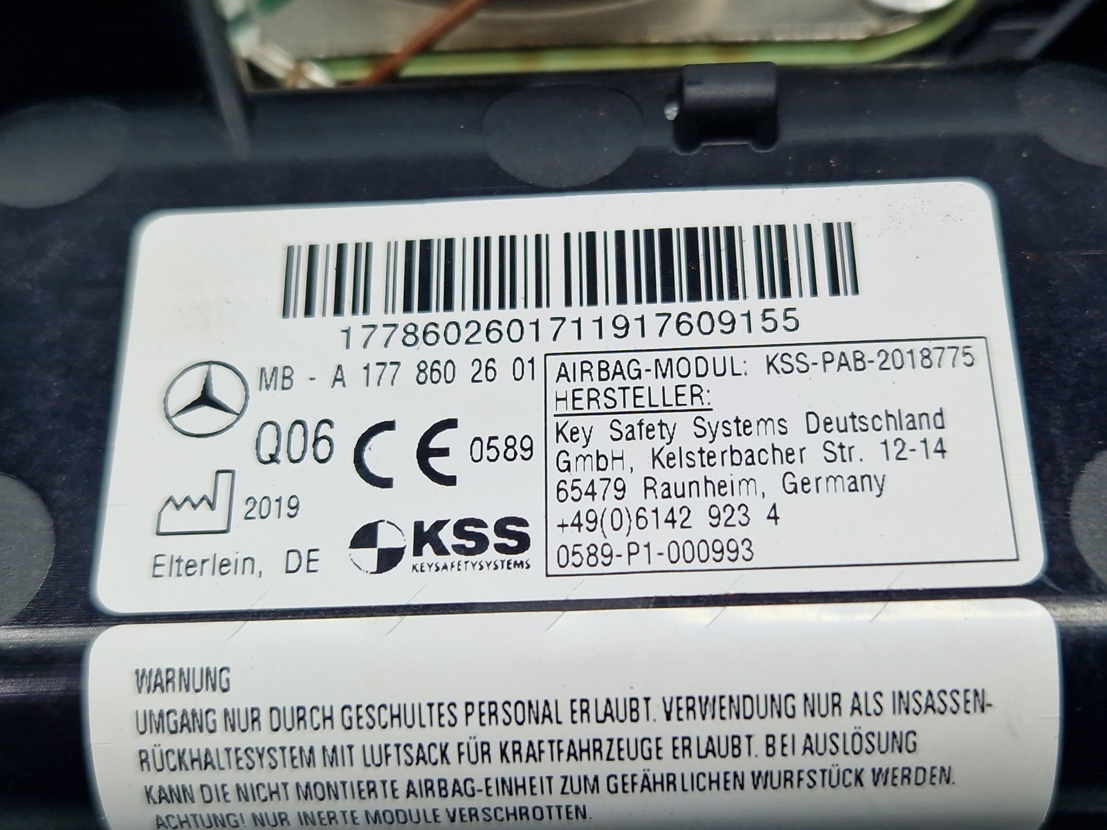 Airbag pasager Mercedes Clasa A (W177) [Fabr 2019-2024] A1778602601 - imagine 5